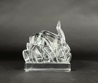 Baccarat Crystal Sculpture, Les Biches