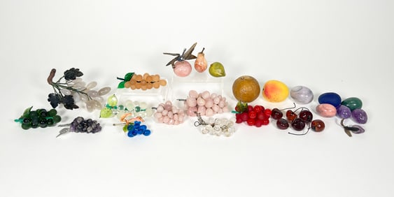 Collection of Glass & Semi-Precious Stone Fruit