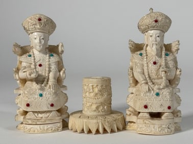 Chinese Carved Bone Objects