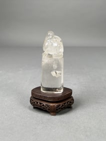 Chinese Carved Rock Crystal Seal
