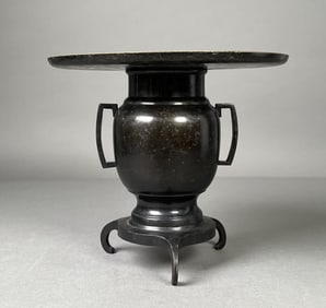 Japanese Bronze Ikebana Usubata Vase