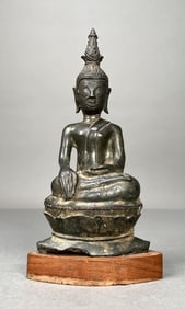Antique Bronze Seated Buddha