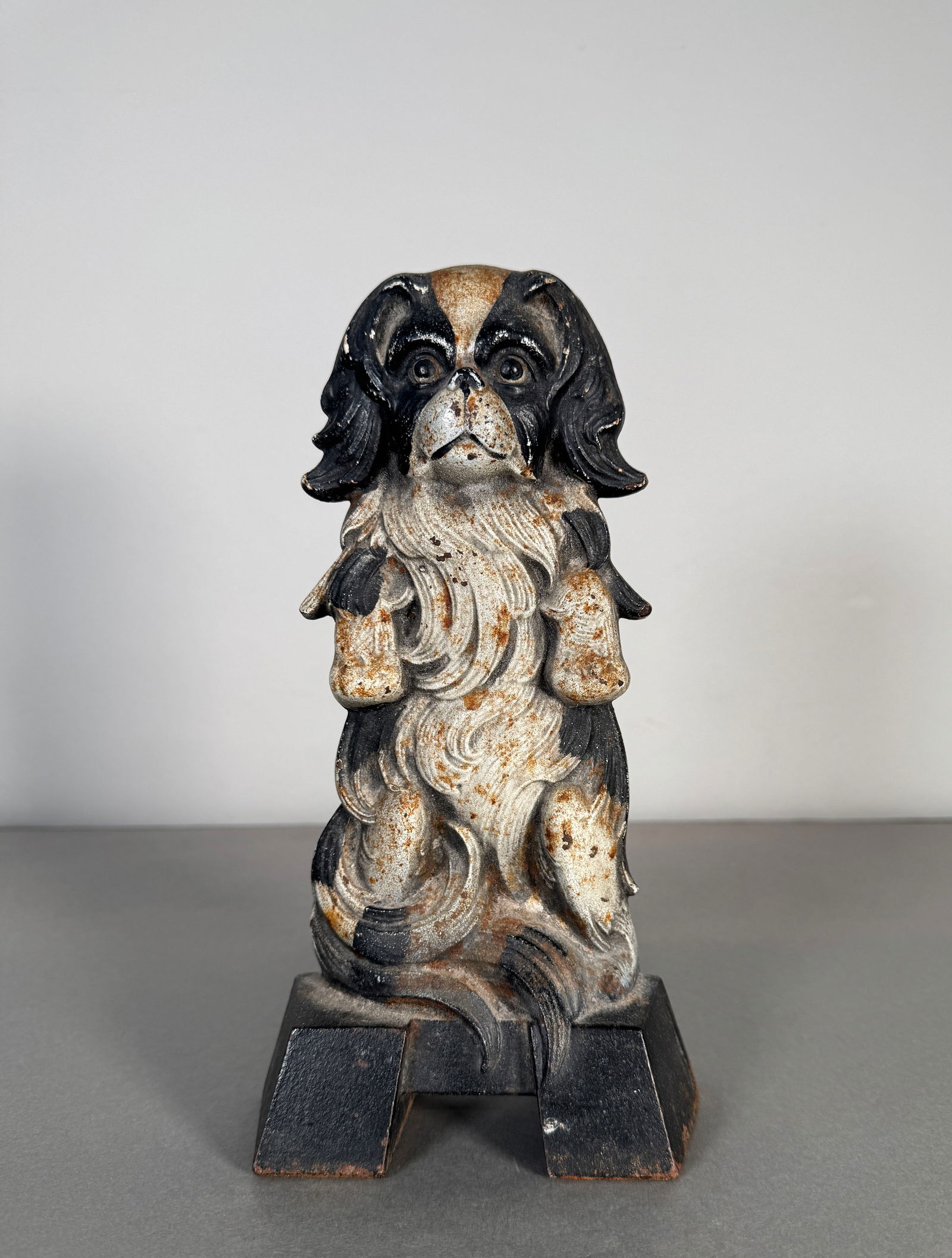 Cast Iron Japanese Spaniel Dog Doorstop, Judd Co. (1 of 2)