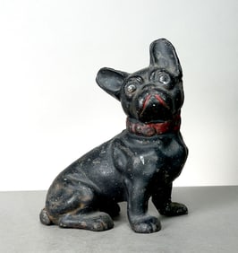 Hubley Cast Iron French Bulldog Doorstop/Coin Bank