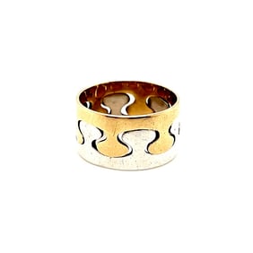 14k & Sterling Interlocking Ring
