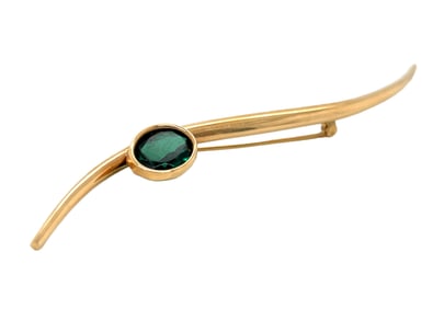 14k Gold Modernist Brooch