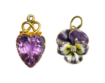 Two 14k Gold Pendants