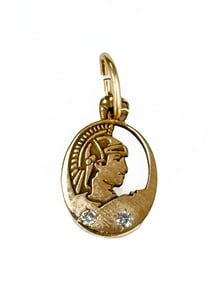 10k Diamond Roman Soldier Pendant