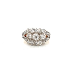 14k Garnet & Diamond Ring