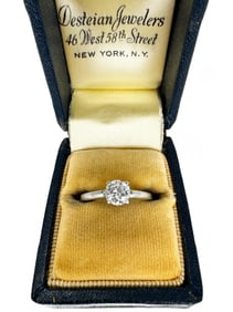Platinum Round Brilliant Diamond Ring