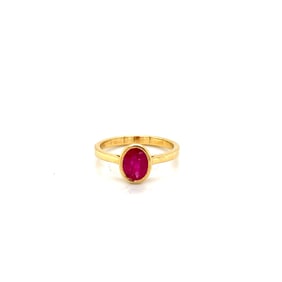 14k Bezel Set Ruby Ring