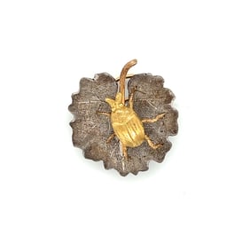 Buccellati Silver and 18k Gold Beetle Pin