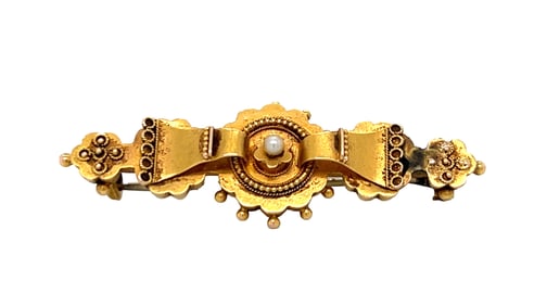 Antique Etruscan Revival 15k Brooch