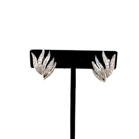 14k Diamond Flame Earrings