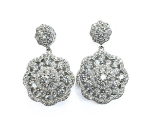 Sterling Silver Diamond Drop Earrings