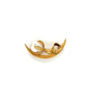 Art Nouveau 14k Gold Pearl Brooch