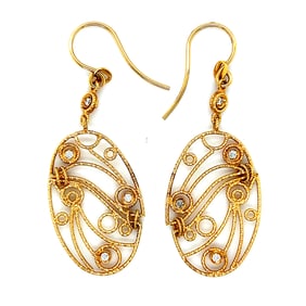 Roberto Coin Mauresque 18k Gold and Diamond Earrings