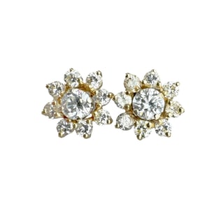 14k Diamond Studs & Diamond Jackets