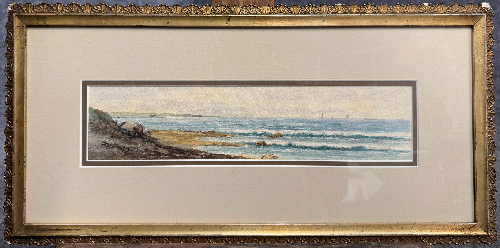 Coastal Landscape Watercolor Painting (1 of 2)