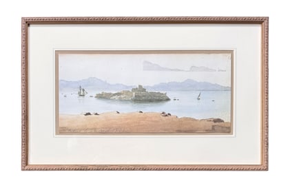 Watercolor on Paper by Antoine (Ange-Joseph) Roux I