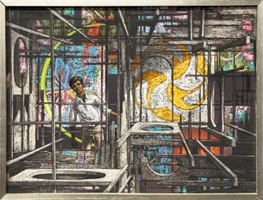 Oil on Canvas Painting, 'Labirinto' by Jack Frankfurter