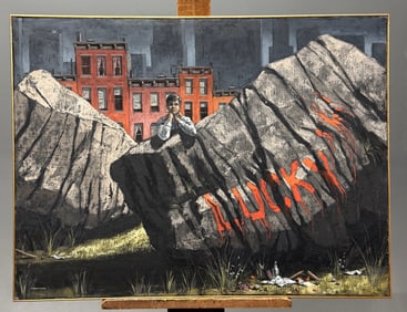 Oil on Canvas Painting, 'Origins' by Jack Frankfurter
