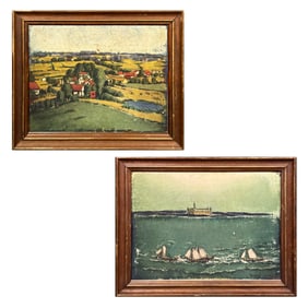Pair of Ernst Zeuthen Landscape Paintings (1937)