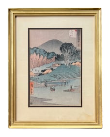 Woodblock, Kakegawa, Utagawa Hiroshige