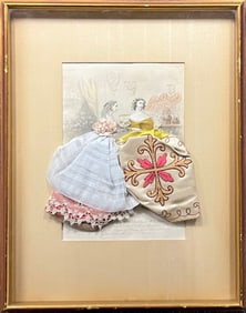 Victorian French Fashion Diorama Shadow Box