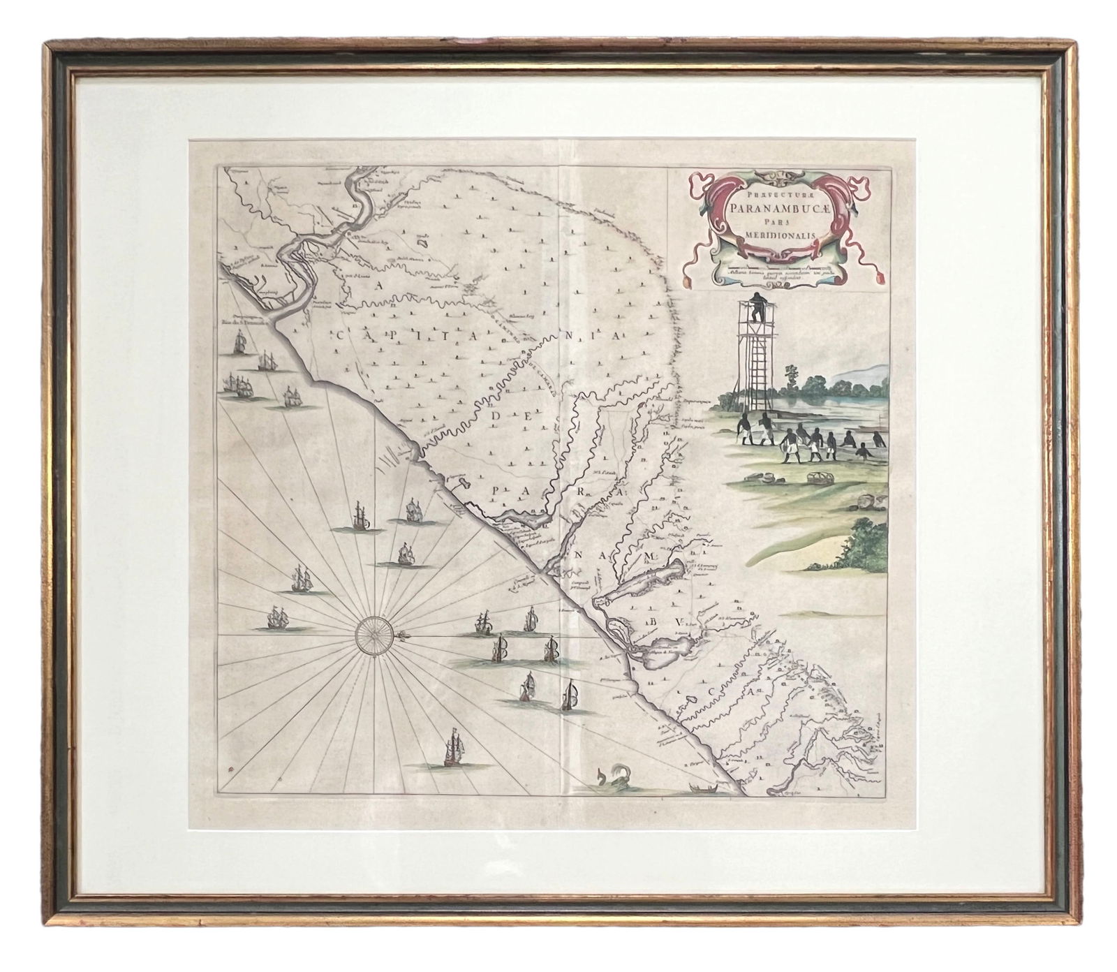 Blaeu (Joan). Praefecturae Paranambucae pars Meridionalis (1 of 5)