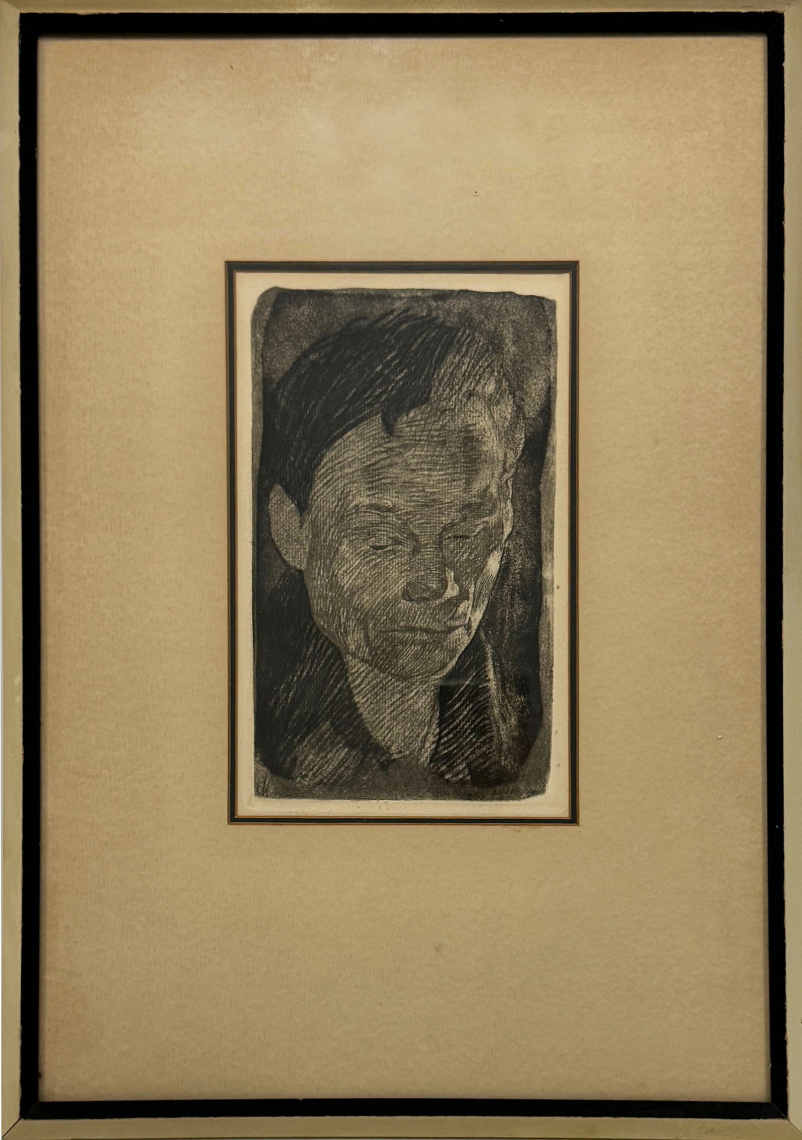Etching by Kathe Kollwitz, Frauenkopf (1 of 2)