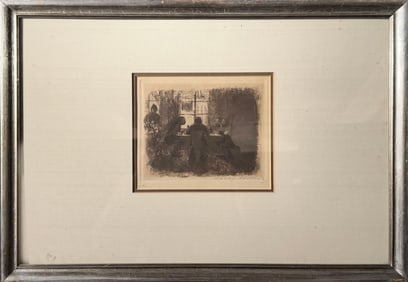 Signed Etching by Kathe Kollwitz, Four Men in a Pub (Vier Manner in Der Kneipe)