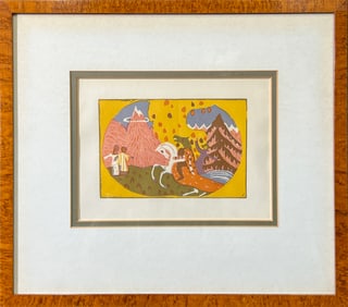 Woodcut 'Berge' by Wassily Kandinsky