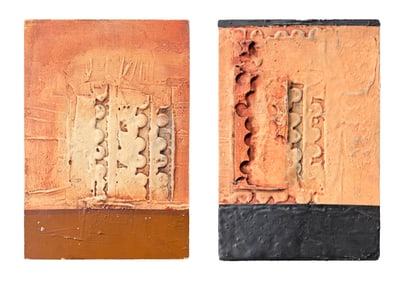 Mixed Media by Gabriel Morera "First Series for a Desert" Nos. 11 & 12