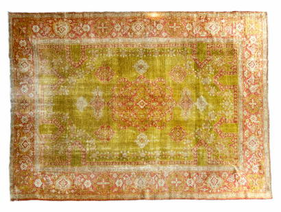 Antique Angora Oushak Carpet: Antique Angora Oushak carpet, circa 1900, Turkey. Dimensions: 140'' x 109'' (11' 8" x 9' 1")