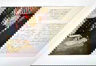 Framed Photograph of Dwight D. Eisenhower with Autographed Dedication and Corresponding Letter