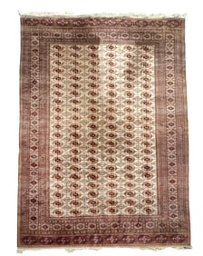 Pakistani Bokhara Hand-Knotted Rug