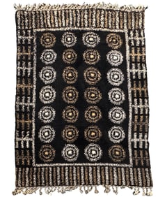 Hand-Knotted Geometric Rug