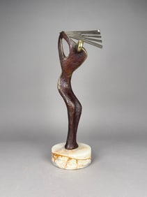 Bronze Sculpture by Sandi Seckman, Back Nine