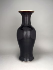 Chinese Mirror Black Glazed Vase