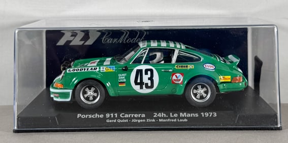 Fly Car Model Porsche Valvoline 911 Carrera RSR 24h. Le Mans 1973 Quist Zink Laub #43 1/32 Slot Car