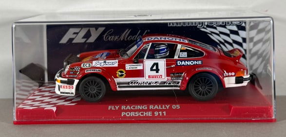 Fly Racing Rally 05 Porsche 911 #4 Danone 1/32 Slot Car