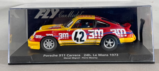 Fly Car Model Porsche 911 Carrera Le Mans 1973 Mignot Mauroy #42 3M 1/32 Slot Car