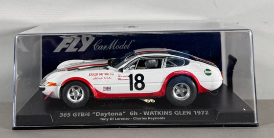 Fly Car Model 365 GTB/4 Daytona - Watkins Glen 1972 Di Lorenzo - Reynolds #18 Castrol GTX 1/32 Slot