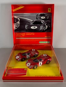 Scalextric Ferrari 330 P4 Monza 1967 #3 #4 1/32 Slot Car Set