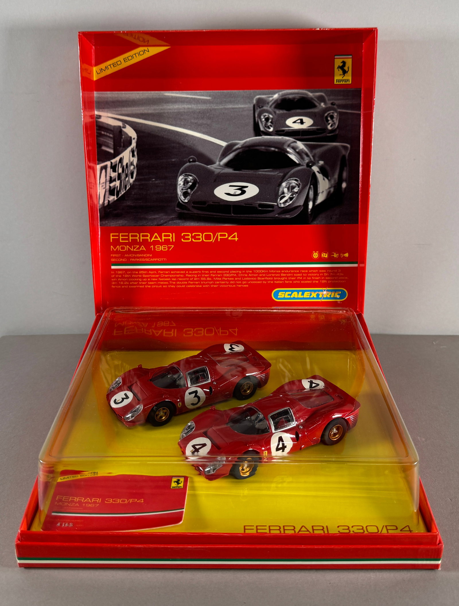 Scalextric Ferrari 330 P4 Monza 1967 #3 #4 1/32 Slot Car Set (1 of 7)
