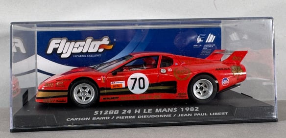 Fly Slot 512BB Lights Le Mans 1982 Baird-Dieudonne-Libert #70 European University 1/32 Slot Car