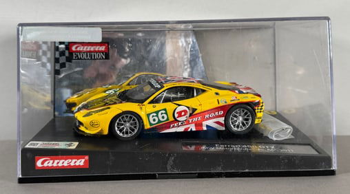 Carrera Evolution Ferrari 458 GT2 JMW Motorsports 2011 #66 Dunlop 1/32 Slot Car