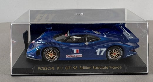 Fly Car Model Porsche 911 GT1 98 Edition Speciale France Bleu #17 1/32 Slot Car