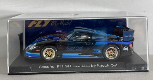 Fly Car Model Porsche 911 GT1 Evo Knock Out #33 1/32 Slot Car